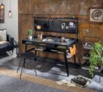 Dark Metal Skrivebord (Med enhed)
