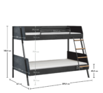 Dark Metal Bred Køjeseng (90x200-120x200 cm) - Image 4