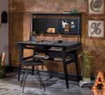 Dark Metal Line Skrivebord (Med enhed)