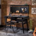 Dark Metal Line Skrivebord (Med enhed)