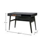Dark Metal Line Skrivebord (Med enhed) - Image 3
