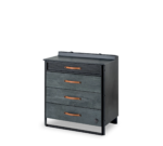 Mørk metal kommode - Image 2