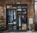 Mørk metal skuffeskab - Image 2