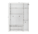 Montes Hvid 3-dørs skab - Image 6