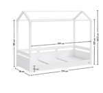 Montes Hvid seng med flad top (90x200 cm) - Image 6