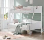 Romantisk bred køjeseng (90x200-120x200 cm)