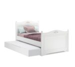 Rustik hvid sengestel (90x190 cm) - Image 2