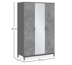 Space Grey 3-dørs skab - Image 5