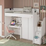 Studiotrappe med låg (hvid)