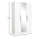 Hvid 3-dørs skab - Image 3