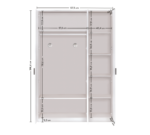 Hvid 3-dørs Line-skab - Image 4