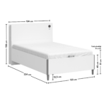 Hvid seng med base - Image 4