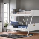 Hvid bred køjeseng (90x200-120x200 cm)